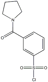 3-(pyrrolidin-1-ylcarbonyl)benzene-1-sulfonyl chloride 구조식 이미지