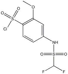 4-(difluoromethanesulfonamido)-2-methoxybenzene-1-sulfonyl chloride Structure