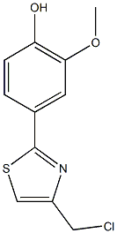 4-[4-(chloromethyl)-1,3-thiazol-2-yl]-2-methoxyphenol Structure