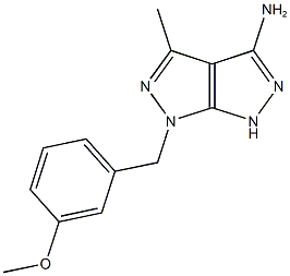 6-(3-methoxybenzyl)-4-methyl-1,6-dihydropyrazolo[3,4-c]pyrazol-3-amine Structure