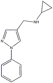 N-[(1-phenyl-1H-pyrazol-4-yl)methyl]cyclopropanamine Structure