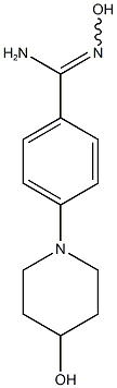 N'-hydroxy-4-(4-hydroxypiperidin-1-yl)benzene-1-carboximidamide 구조식 이미지
