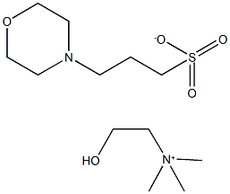 2-Hydroxy-N,N,N-trimethylethanaminium 3-morpholinopropane-1-sulfonate Structure