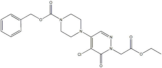 Benzyl 4-[5-chloro-1-(2-ethoxy-2-oxoethyl)-6-oxo-1,6-dihydro-4-pyridazinyl]tetrahydro-1(2H)-pyrazine Structure