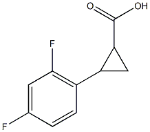 1-(2-Carboxycycloprop-1-yl)-2,4-difluorobenzene, 2-(2,4-Difluorophenyl)cyclopropane-1-carboxylic acid 구조식 이미지
