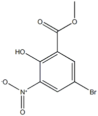 5-Bromo-2-hydroxy-3-nitrobenzoic acid methyl ester Structure