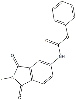 PHENYL 2-METHYL-1,3-DIOXO-2,3-DIHYDRO-1H-ISOINDOL-5-YLCARBAMATE 구조식 이미지