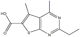 2-ETHYL-4,5-DIMETHYLTHIENO[2,3-D]PYRIMIDINE-6-CARBOXYLIC ACID 구조식 이미지