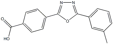 4-[5-(3-METHYLPHENYL)-1,3,4-OXADIAZOL-2-YL]BENZOIC ACID Structure