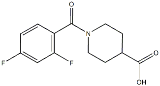 1-(2,4-DIFLUOROBENZOYL)PIPERIDINE-4-CARBOXYLIC ACID 구조식 이미지