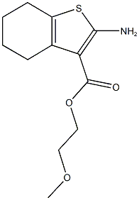 2-METHOXYETHYL 2-AMINO-4,5,6,7-TETRAHYDRO-1-BENZOTHIOPHENE-3-CARBOXYLATE Structure