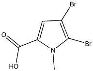 4,5-DIBROMO-1-METHYL-1H-PYRROLE-2-CARBOXYLIC ACID 구조식 이미지