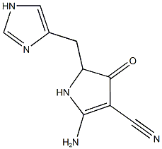 2-AMINO-5-(1H-IMIDAZOL-4-YLMETHYL)-4-OXO-4,5-DIHYDRO-1H-PYRROLE-3-CARBONITRILE Structure