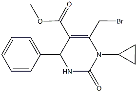 methyl 6-(bromomethyl)-1-cyclopropyl-2-oxo-4-phenyl-1,2,3,4-tetrahydropyrimidine-5-carboxylate Structure