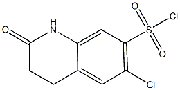 6-chloro-2-oxo-1,2,3,4-tetrahydroquinoline-7-sulfonyl chloride Structure