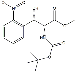 methyl (2R,3S)-2-[(tert-butoxycarbonyl)amino]-3-hydroxy-3-(2-nitrophenyl)propanoate 구조식 이미지
