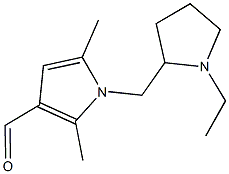 1-[(1-ethylpyrrolidin-2-yl)methyl]-2,5-dimethyl-1H-pyrrole-3-carbaldehyde Structure