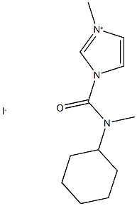 1-{[cyclohexyl(methyl)amino]carbonyl}-3-methyl-1H-imidazol-3-ium iodide Structure