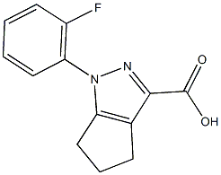 1-(2-fluorophenyl)-1,4,5,6-tetrahydrocyclopenta[c]pyrazole-3-carboxylic acid Structure