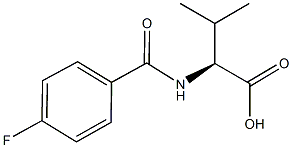 (2S)-2-[(4-fluorobenzoyl)amino]-3-methylbutanoic acid Structure