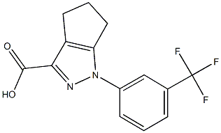 1-[3-(trifluoromethyl)phenyl]-1,4,5,6-tetrahydrocyclopenta[c]pyrazole-3-carboxylic acid Structure