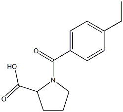 1-[(4-ethylphenyl)carbonyl]pyrrolidine-2-carboxylic acid 구조식 이미지