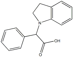 2-(2,3-dihydro-1H-indol-1-yl)-2-phenylacetic acid Structure