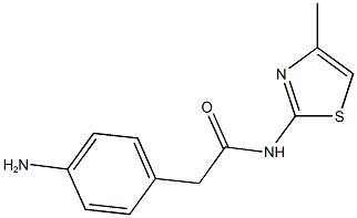 2-(4-aminophenyl)-N-(4-methyl-1,3-thiazol-2-yl)acetamide 구조식 이미지