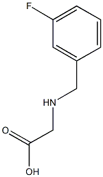 2-{[(3-fluorophenyl)methyl]amino}acetic acid 구조식 이미지