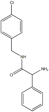 2-amino-N-[(4-chlorophenyl)methyl]-2-phenylacetamide Structure