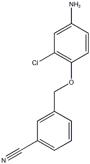 3-[(4-amino-2-chlorophenoxy)methyl]benzonitrile Structure