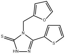 4-(furan-2-ylmethyl)-5-(thiophen-2-yl)-4H-1,2,4-triazole-3-thiol Structure