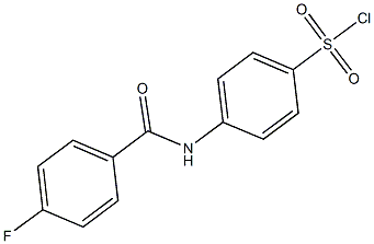 4-[(4-fluorobenzene)amido]benzene-1-sulfonyl chloride 구조식 이미지