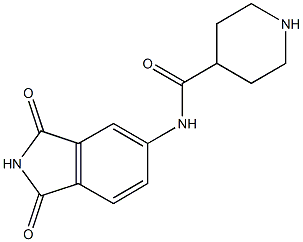 N-(1,3-dioxo-2,3-dihydro-1H-isoindol-5-yl)piperidine-4-carboxamide 구조식 이미지