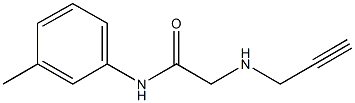 N-(3-methylphenyl)-2-(prop-2-yn-1-ylamino)acetamide 구조식 이미지