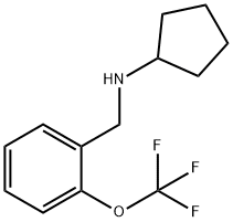 N-{[2-(trifluoromethoxy)phenyl]methyl}cyclopentanamine Structure