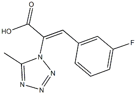 3-(3-FLUOROPHENYL)-2-(5-METHYL-1H-TETRAZOL-1-YL)ACRYLIC ACID Structure