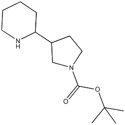 TERT-BUTYL 3-PIPERIDIN-2-YLPYRROLIDINE-1-CARBOXYLATE Structure