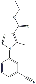 ETHYL 1-(3-CYANOPHENYL)-5-METHYL-1H-PYRAZOLE-4-CARBOXYLATE Structure