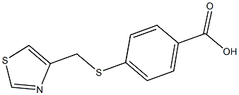 4-[(1,3-THIAZOL-4-YLMETHYL)THIO]BENZOIC ACID 구조식 이미지