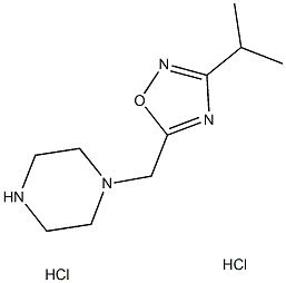 1-[(3-ISOPROPYL-1,2,4-OXADIAZOL-5-YL)METHYL]PIPERAZINE DIHYDROCHLORIDE Structure