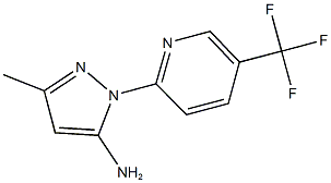 3-METHYL-1-[5-(TRIFLUOROMETHYL)PYRIDIN-2-YL]-1H-PYRAZOL-5-AMINE 구조식 이미지