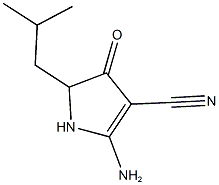 2-AMINO-5-ISOBUTYL-4-OXO-4,5-DIHYDRO-1H-PYRROLE-3-CARBONITRILE 구조식 이미지