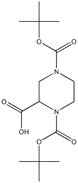 1,4-DI-BOC-PIPERIDINE-2-CARBOXYLIC ACID, 98.6% Structure