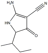 2-AMINO-5-SEC-BUTYL-4-OXO-4,5-DIHYDRO-1H-PYRROLE-3-CARBONITRILE 구조식 이미지