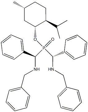 (1R,2S,5R)-2-ISOPROPYL-5-METHYLCYCLOHEXYL BIS[(R)-(BENZYLAMINO)(PHENYL)METHYL]PHOSPHINATE Structure