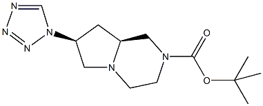 tert-butyl (7S,8aS)-7-(1H-tetrazol-1-yl)hexahydropyrrolo[1,2-a]pyrazine-2(1H)-carboxylate 구조식 이미지
