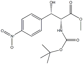 methyl (2R,3S)-2-[(tert-butoxycarbonyl)amino]-3-hydroxy-3-(4-nitrophenyl)propanoate Structure