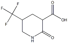2-oxo-5-(trifluoromethyl)piperidine-3-carboxylic acid 구조식 이미지