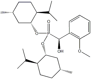 bis[(1R,2S,5R)-2-isopropyl-5-methylcyclohexyl] [(S)-hydroxy(2-methoxyphenyl)methyl]phosphonate Structure